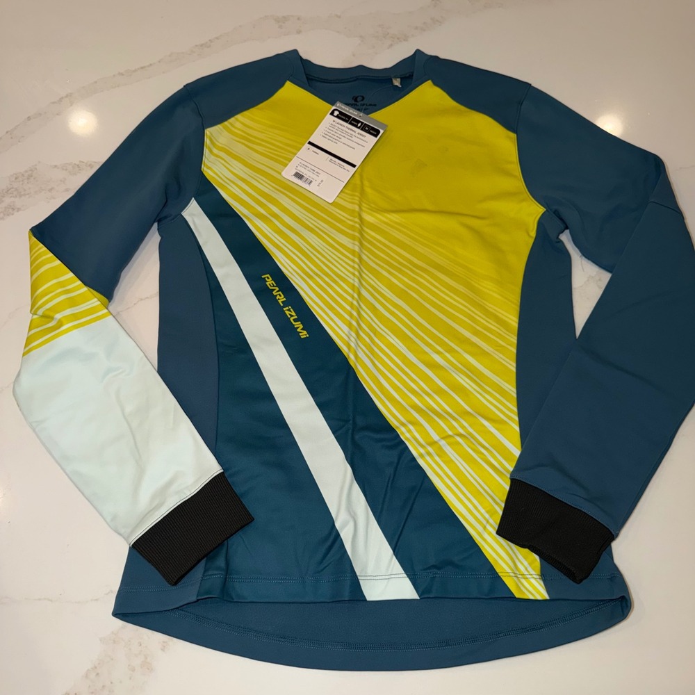 Pearl Izumi W Launch Thermal Jersey Blue Steel Zest Fracture 19221609-M